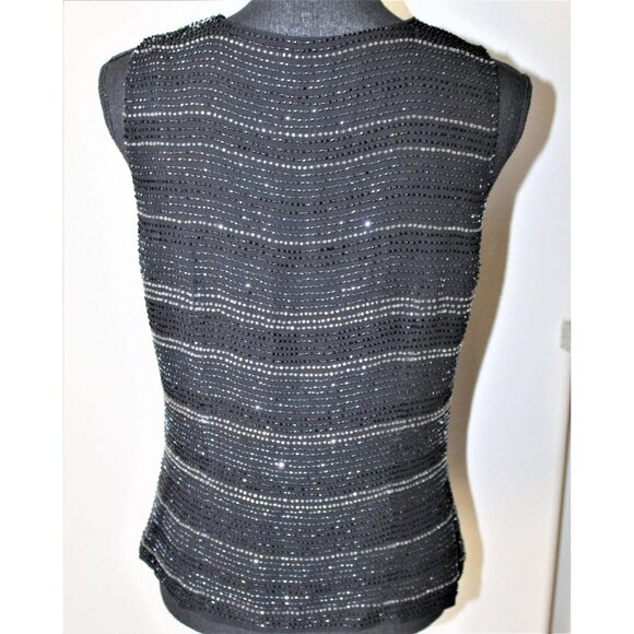 ANN TAYLOR sequin 100% silk Sleeveless tank 8 - Picture 6 of 6